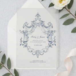 Baroque Ornament Wedding Acrylic Invitation Acryl Uitnodigingen
