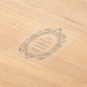 Baroque Oval Frame Wedding Acrylic Invitation (Poser)