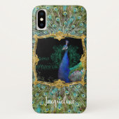 Baroque Roccoco Elegant Peacock met  scrollen Case-Mate iPhone Case (Achterkant)