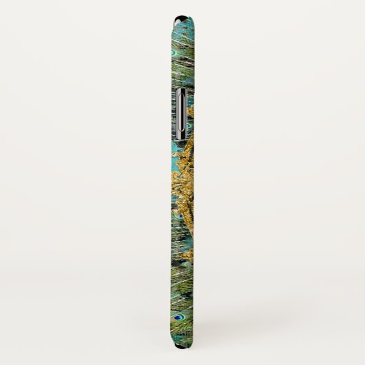 Baroque Roccoco Elegant Peacock met  scrollen Case-Mate iPhone Case (Achterkant / rechts)