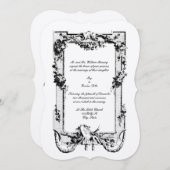 Baroque Rococo Lijst met hart Kaart (Voorkant / Achterkant)