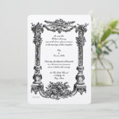  Baroque Rococo Pedestal Lijst Wedding Kaart (Staand voorkant)