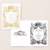 Baroque Rococo Wedding Invitation Sjabloon (Display)
