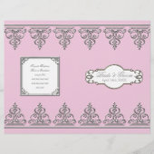 Baroque Silver Swirls - Programme de mariage forme (Devant)