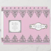 Baroque Silver Swirls - Programme de mariage forme (Devant / Derrière)