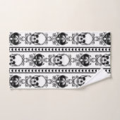 Baroque Skull Stripe Patroon White Bad Handdoek (Handdoek)