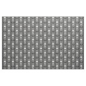 Baroque Skull Stripe Pattern Grey Fabric Stof (Yard (91,4 cm))