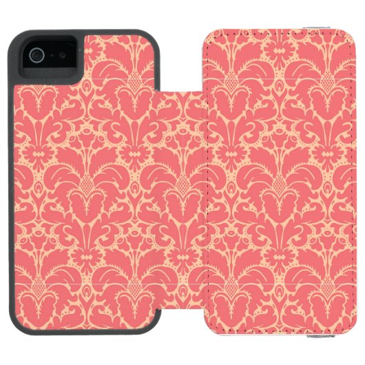 Baroque stijl demask achtergrond incipio iPhone portemonnee hoesje (Agenda Open)