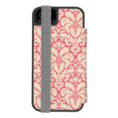 Baroque stijl demask background 2 incipio iPhone portemonnee hoesje (Agenda Achterkant)