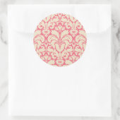 Baroque stijl demask background 2 ronde sticker (Tas)