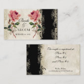 Baroque Style Vintage Rose Carte d'enregistrement  (Devant / Derrière)