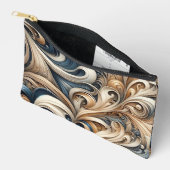 Baroque Swirl Pattern in Blue & Gold Etui (Open)