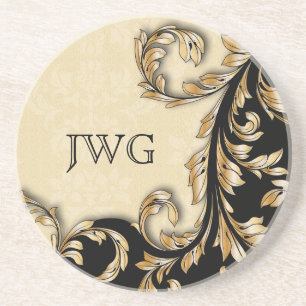 Baroque Swirls Gepersonaliseerd Onderzetter