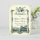 Baroque  uitnodiging (Staand voorkant)