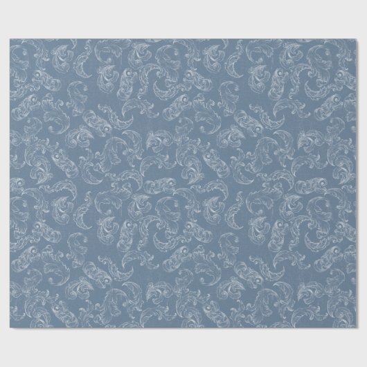 Baroque Vintage Damask Wedding Cadeaupapier (Vlak)