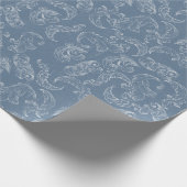 Baroque Vintage Damask Wedding Cadeaupapier (Hoek)