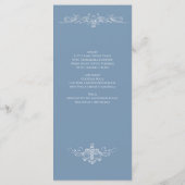 Baroque Vintage Damask Wedding Menu (Achterkant)
