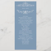 Baroque Vintage Damask Wedding Programma (Achterkant)