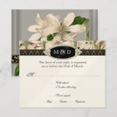 Baroque Vintage Lily Formal Elegant Wedding RSVP (Voorkant / Achterkant)