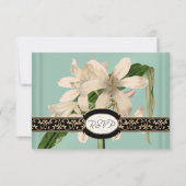 Baroque Vintage Lily Formelle Élégant Mariage RSVP (Dos)