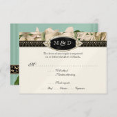 Baroque Vintage Lily Formelle Élégant Mariage RSVP (Devant / Derrière)