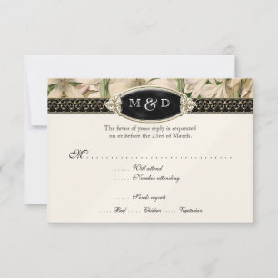 Baroque Vintage Lily Formelle Élégant Mariage RSVP