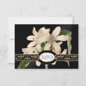Baroque Vintage Lily Formelle Élégant Mariage RSVP (Dos)
