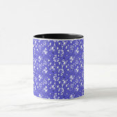 Baroque wallpaper - blue Flower Pattern Mok (Midden)