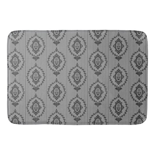 Baroque Wallpaper Grey Badmat (Voorkant)