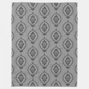 Baroque Wallpaper Grey Fleece Deken