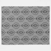 Baroque Wallpaper Grey Fleece Deken (Voorkant (Horizontaal))