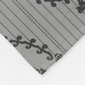 Baroque Wallpaper Grey Fleece Deken (Hoek)