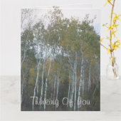 Barque de bouleau Penser à votre carte (Fleur jaune)