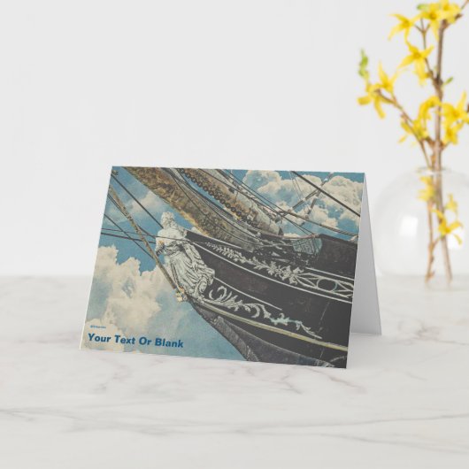 Barque Elissa Figurehead Kaart (Gele Bloem)