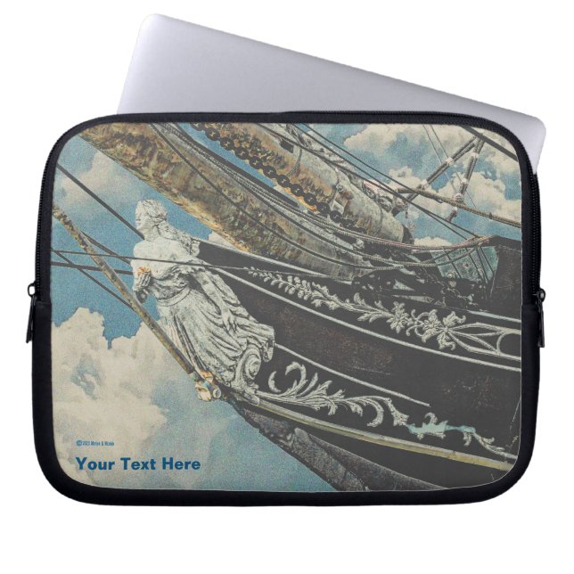 Barque Elissa Figurhead Laptop Sleeve (Voorkant)