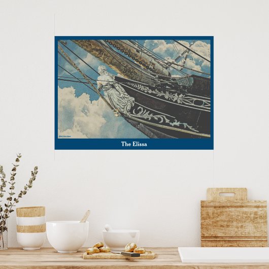 Barque Elissa Figurhead Poster (Keuken)