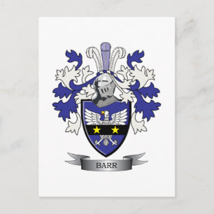 Barr Family Crest Coat of Arms Briefkaart