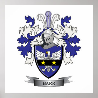 Barr Family Crest Coat of Arms Poster