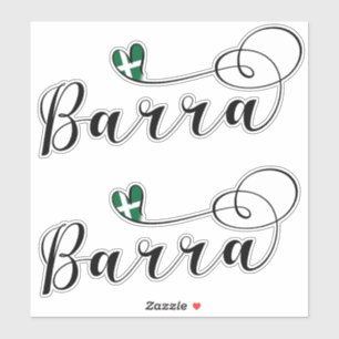 Barra Heart Flag, Barraigh, buitenste Hebriden Sticker