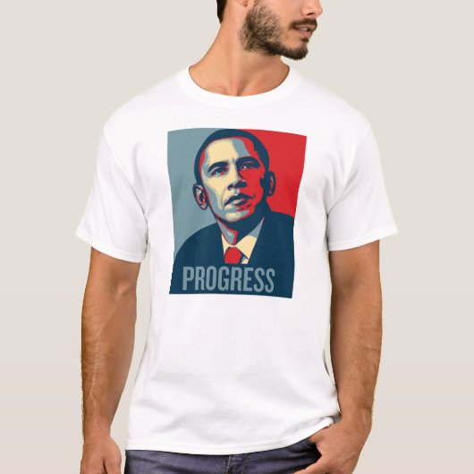 Barrack Obama PROGRESS T-shirt (Voorkant)