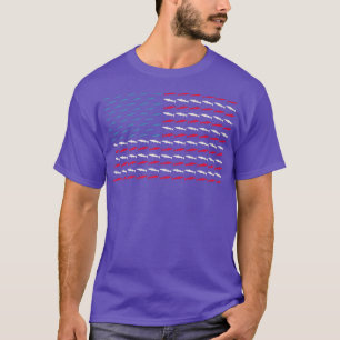 Barracuda Amerikaanse vlag op 4 juli VS Gi T-shirt