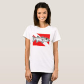 Barracuda Dive Flag T-shirt (Voorkant volledig)