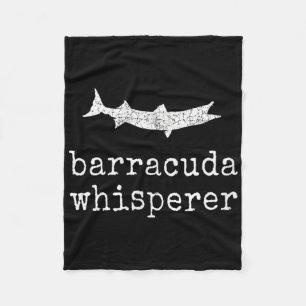 Barracuda Fluisteraar Grappige Barracuda Vissen Fleece Deken