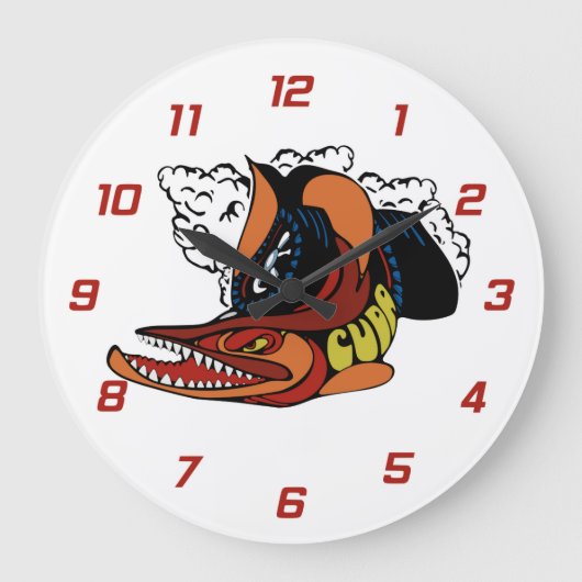  Barracuda ontwerpklok Grote Klok (Voorkant)