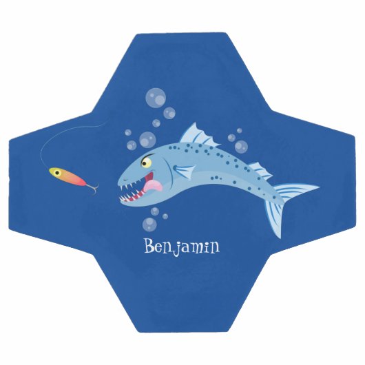 Barracuda poisson affamé de la pêche dessin animé (Plat)