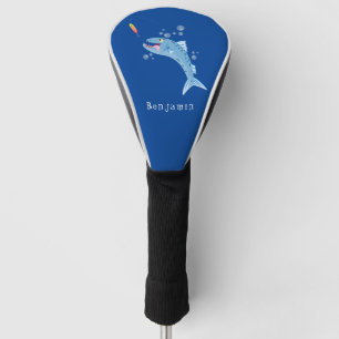 Barracuda vissen hongerig vissen cartoon illustrat golfheadcover