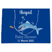 Barracuda vissen hongerig vissen cartoon illustrat groot cadeauzakje (Voorkant)