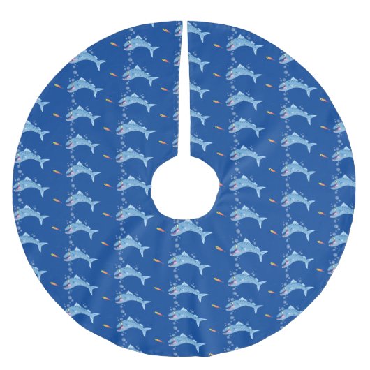 Barracuda vissen hongerig vissen cartoon illustrat kerstboom rok (Voorkant)