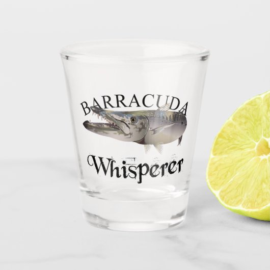 Barracuda Whisperer Shot Glas (Voorkant)