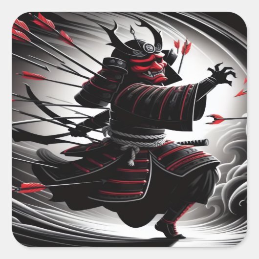 Barrage Oni  Vierkante Sticker (Voorkant)